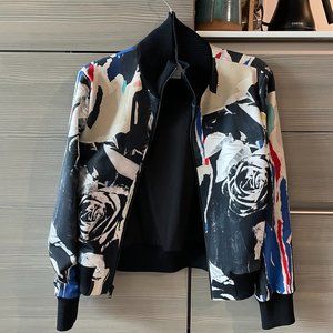 DKNY Patterned Bomber